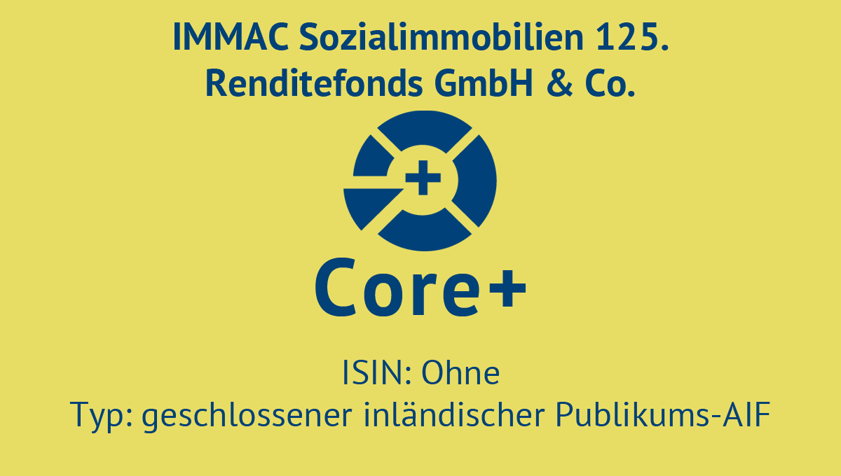 IMMAC Sozialimmobilien 125. Renditefonds GmbH & Co. geschlossene Investmentkommanditgesellschaft