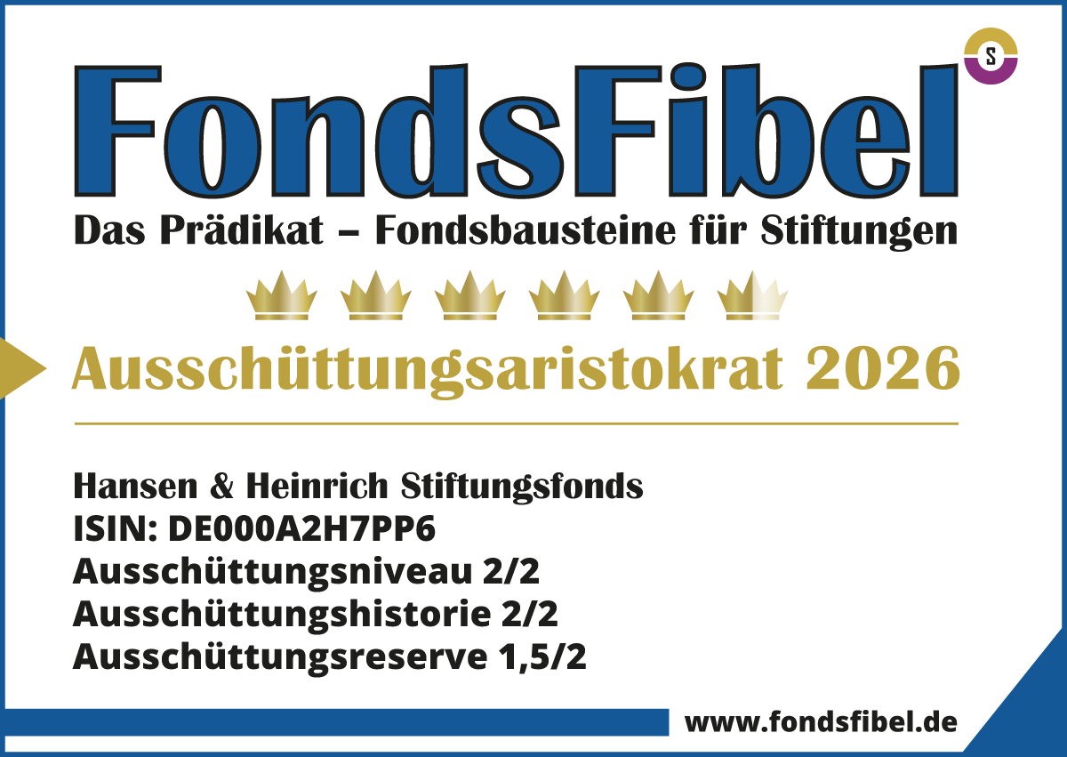 Das FondsFibel-Prädikat: Hansen&Heinrich Stiftungsfonds