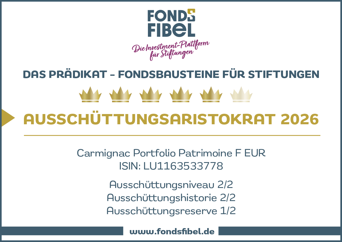 Das FondsFibel-Prädikat: Carmignac Portfolio Patrimoine F EUR Das FondsFibel-Prädikat: Carmignac Portfolio Patrimoine F EUR